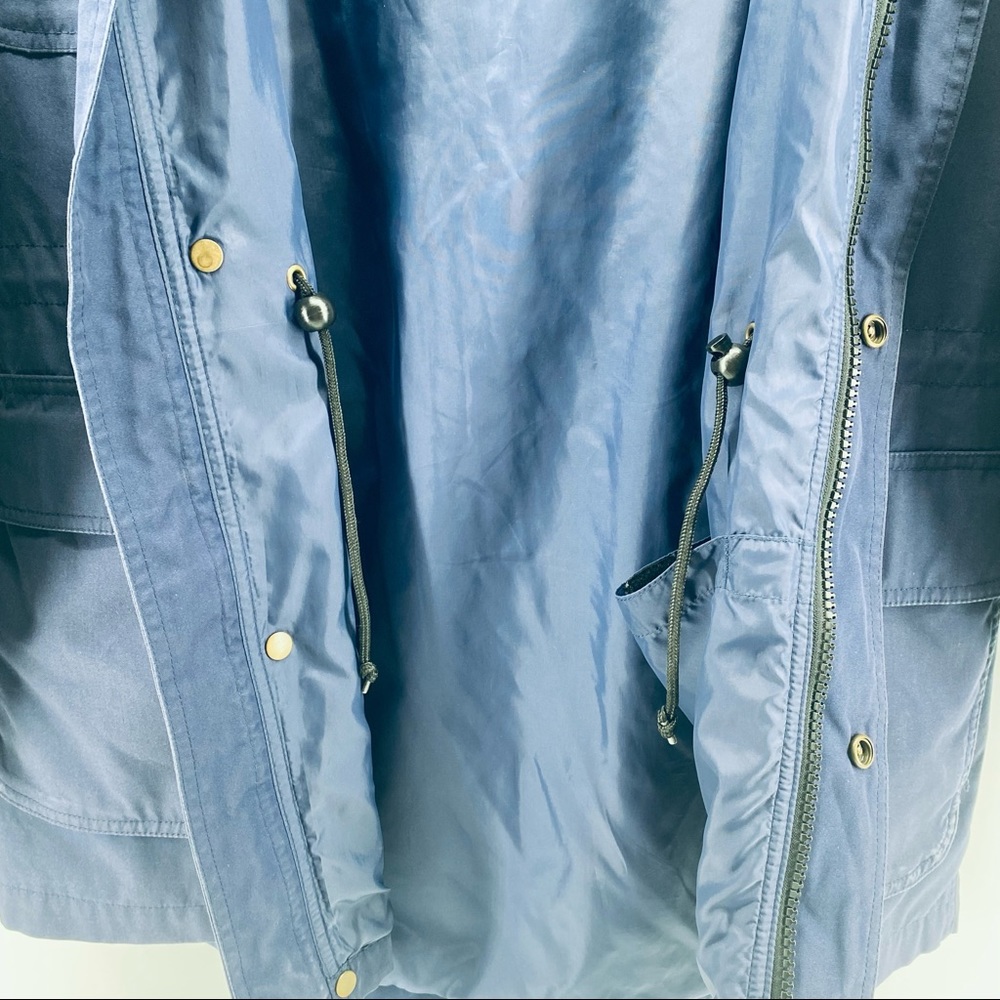 Eddie Bauer Blue Zip Snap Nylon Lined Jacket - Picture 12 of 16